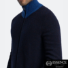 Pierre Cardin s.kék zipzáros pulóver